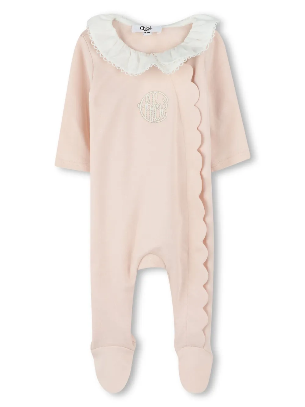 Chloé Kids Pyjama en slabbetje met logoprint Roze