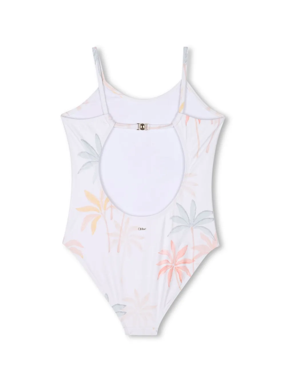 Chloé Kids Badpak met palmboomprint - Wit