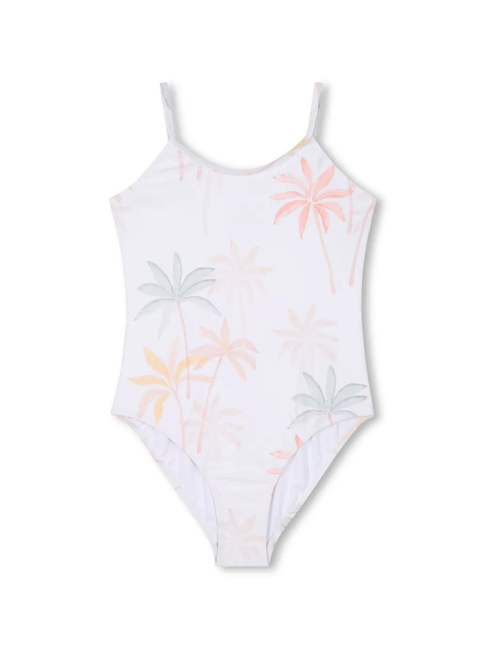 Chloé Kids Badpak met palmboomprint Wit