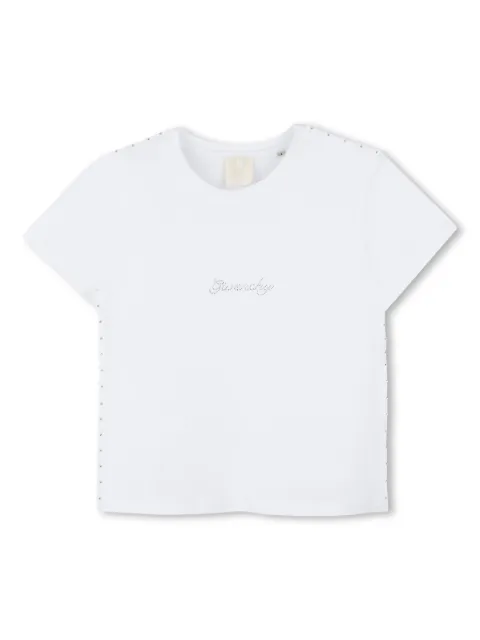 Givenchy Kids playera con logo y detalles strass