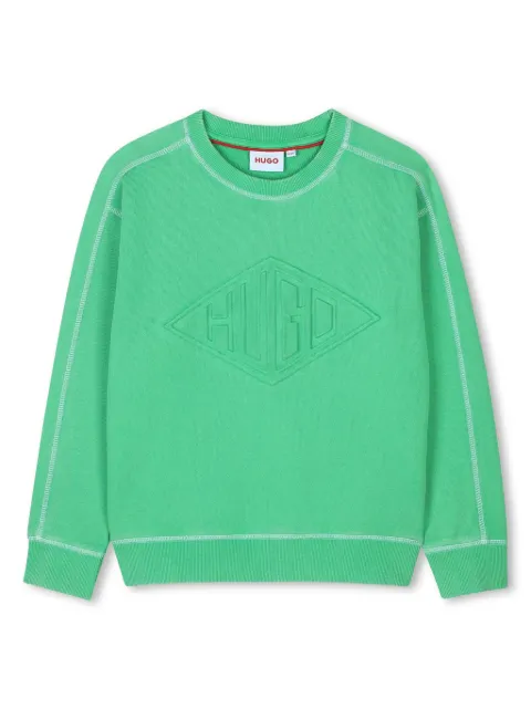 HUGO KIDS logo-embossed sweatshirt 