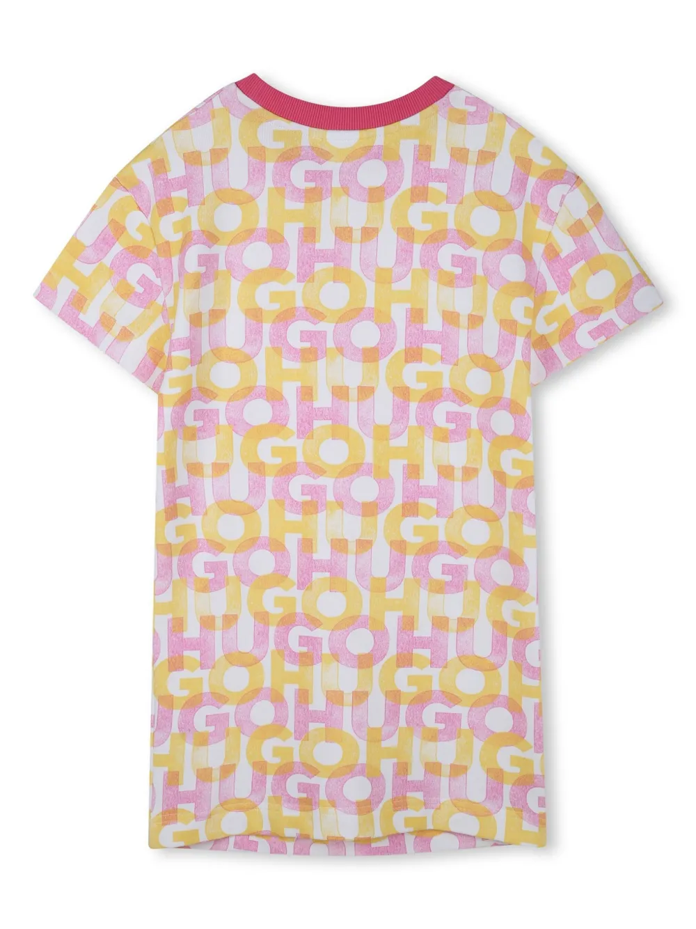 HUGO KIDS Jurk met logoprint - Roze