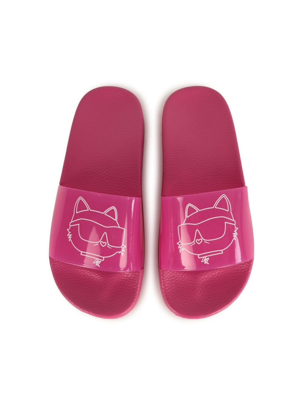 Karl Lagerfeld Kids Choupette-print flip flops Roze