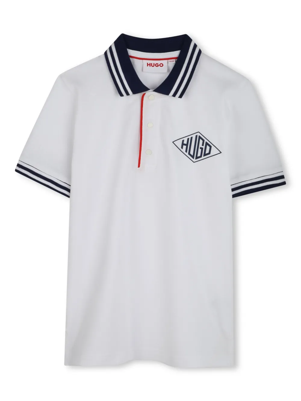 HUGO KIDS Poloshirt met logoprint Wit