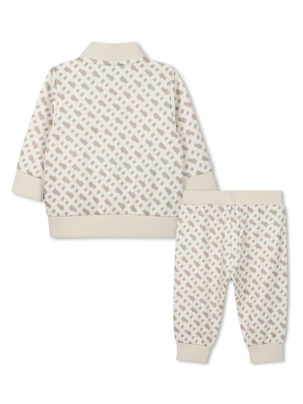 BOSS Kidswear Trainingspak met monogram - Beige