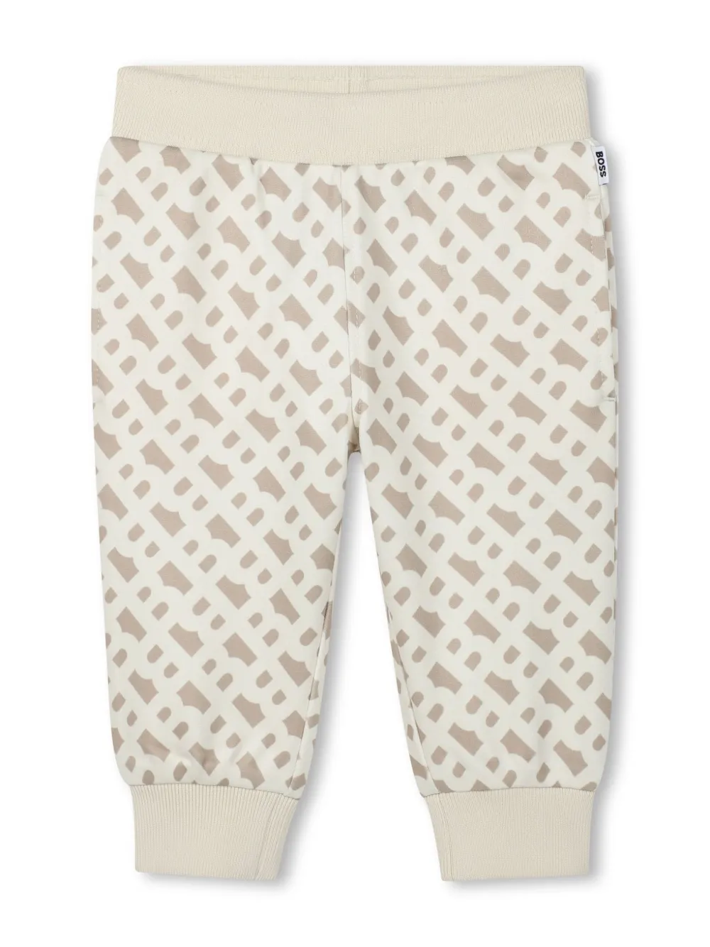 BOSS Kidswear Trainingspak met monogram Beige