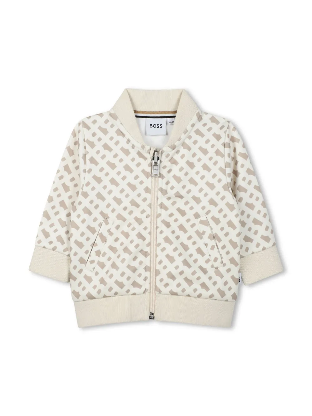 BOSS Kidswear Trainingspak met monogram Beige