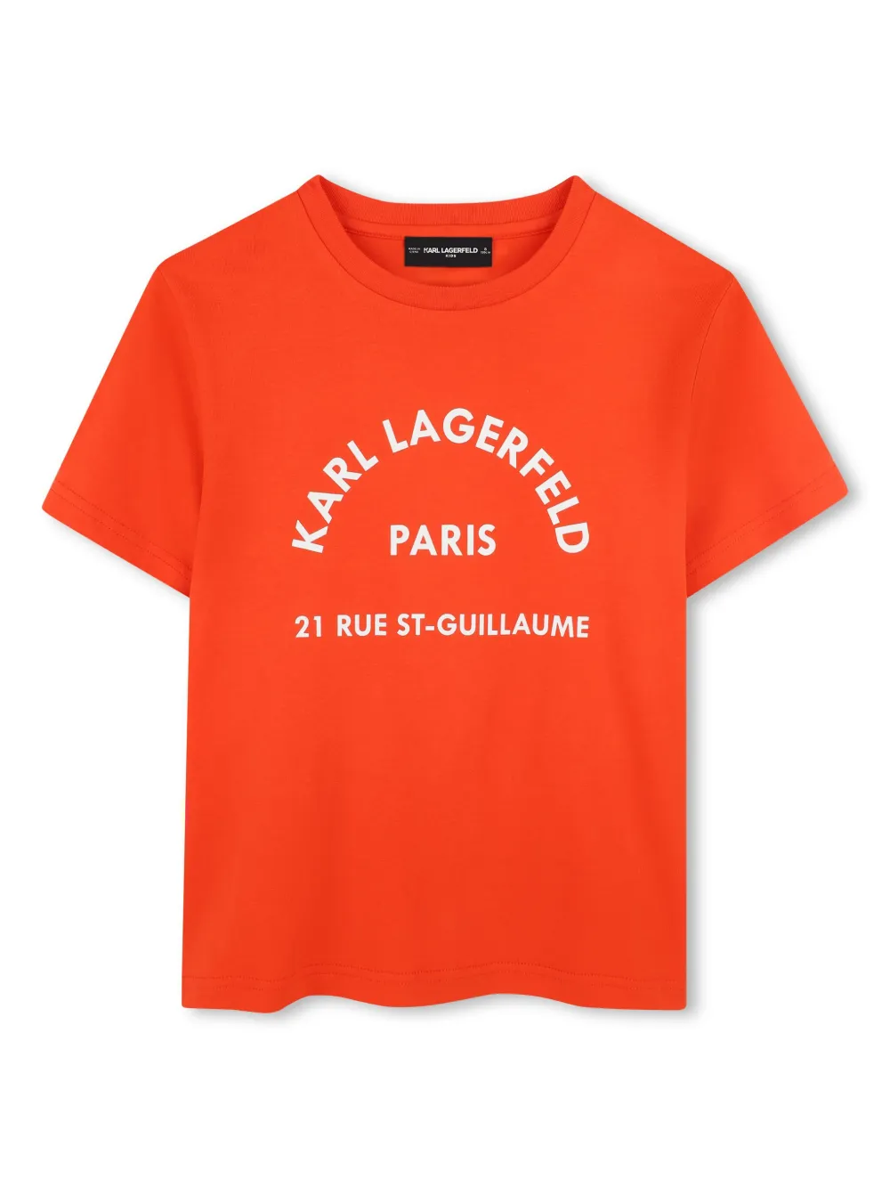 Karl Lagerfeld Kids T-shirt met logoprint Oranje