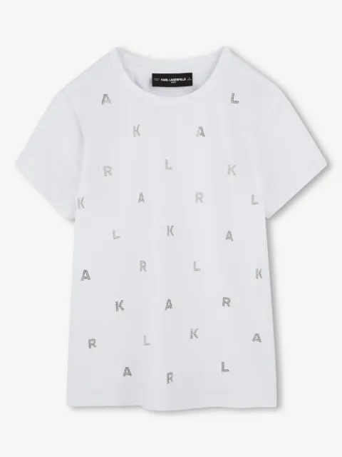 Karl Lagerfeld Kids playera con logo estampado