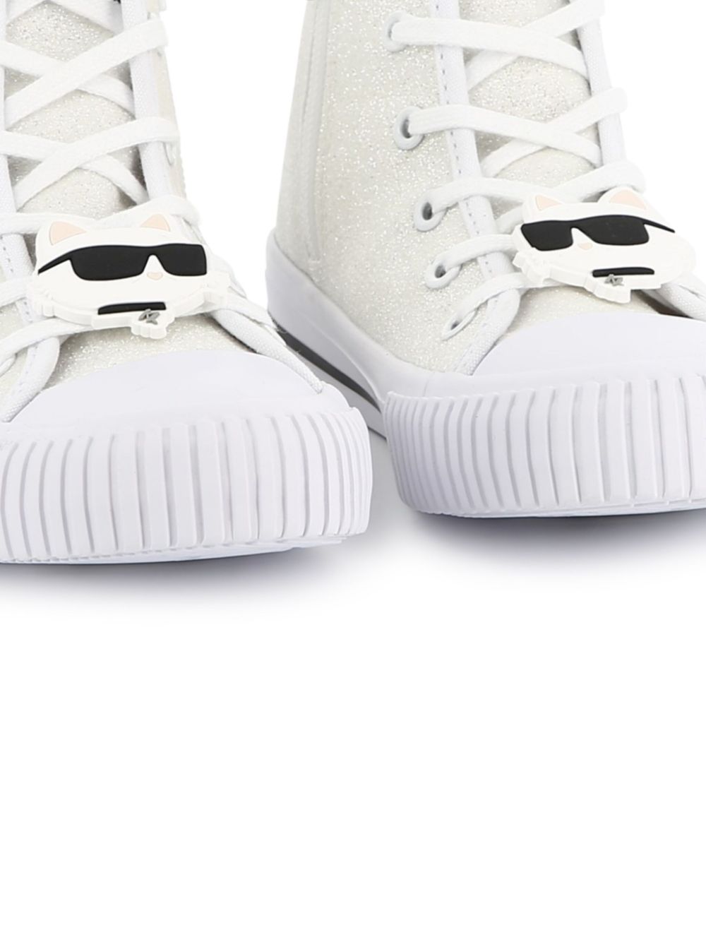 Karl Lagerfeld Kids Sneakers met Choupette-applicatie - Wit