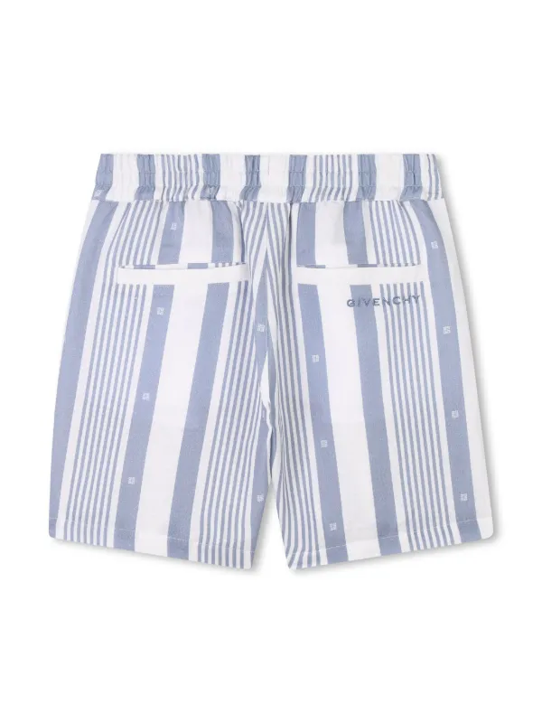 Givenchy Kids Striped Shirt And Shorts Set | Blue | FARFETCH