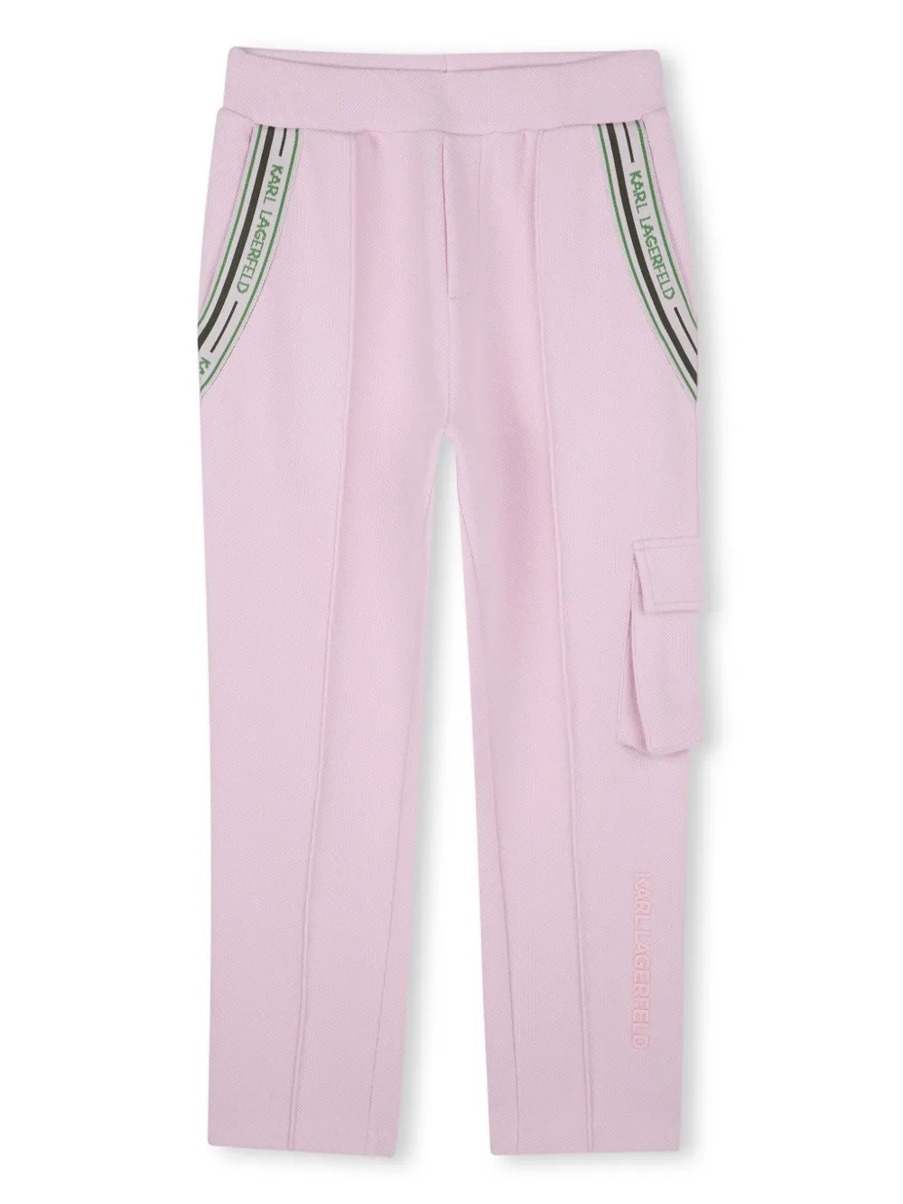 Karl Lagerfeld Kids Trainingsbroek met geborduurd logo Roze