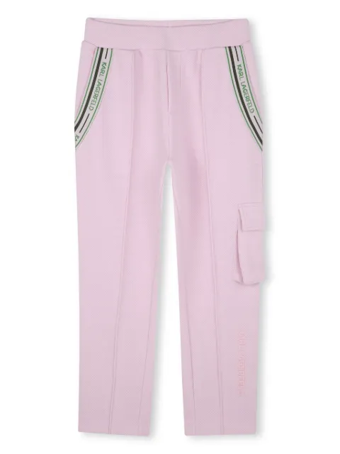 Karl Lagerfeld Kids pants con logo bordado