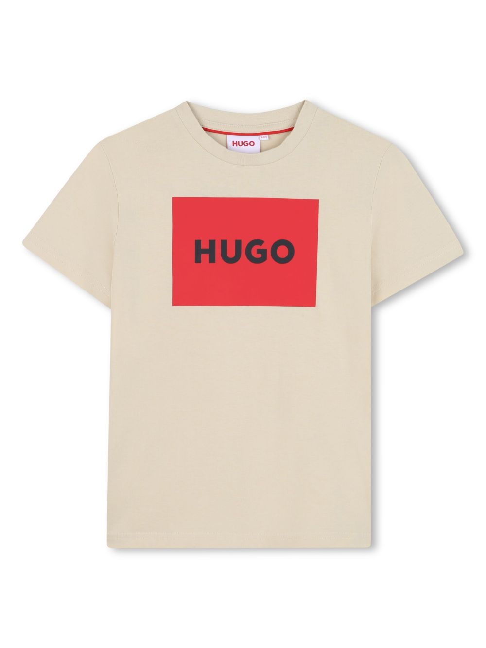 HUGO KIDS logo-print T-shirt - Neutrals