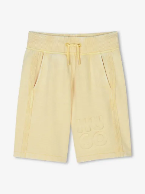 HUGO KIDS logo-debossed shorts