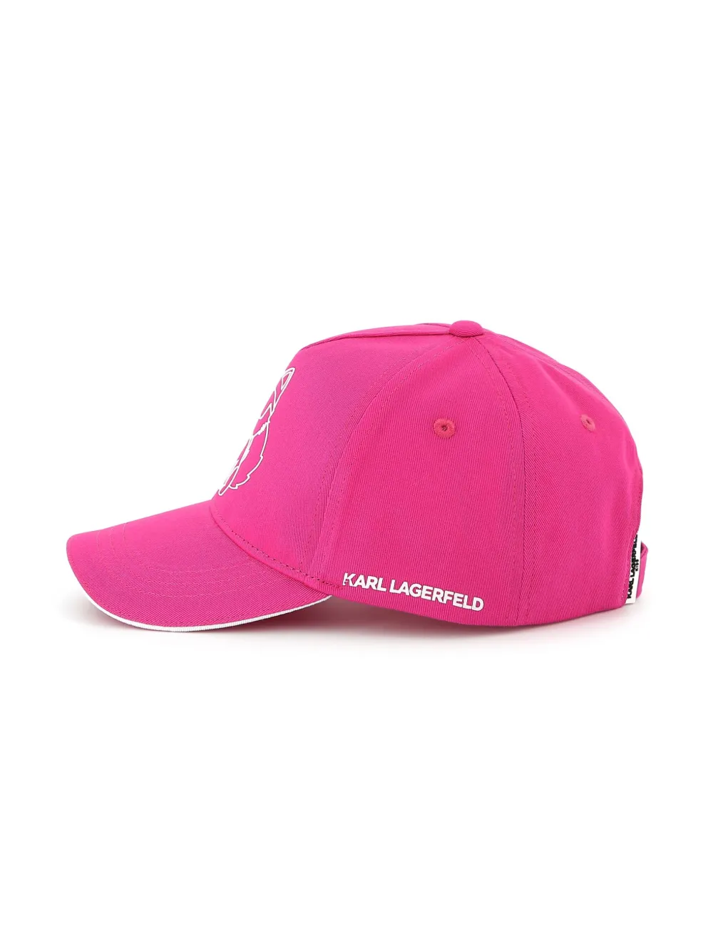 Karl Lagerfeld Kids Katoenen pet met logoprint Roze