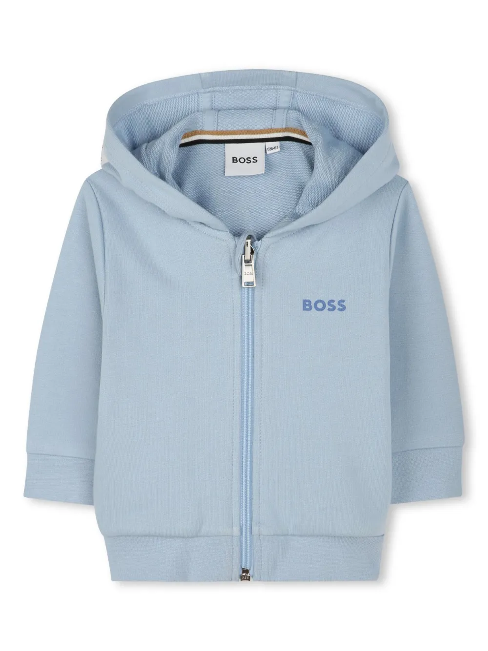 Image 1 of BOSS Kidswear Cardigan de capuz com logo