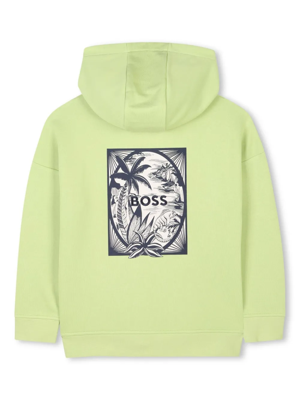 BOSS Kidswear Sweater met capuchon - Groen