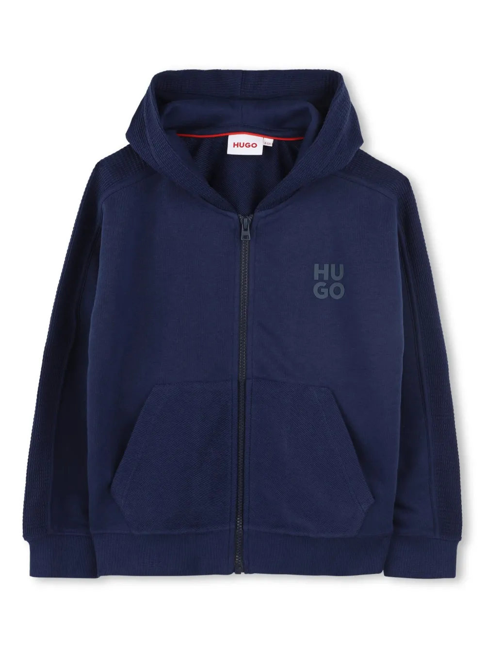 HUGO KIDS Hoodie met logoprint Blauw