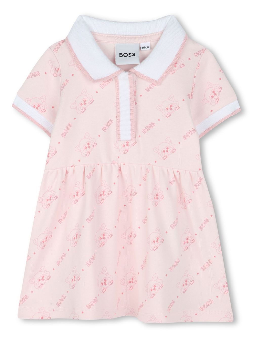 BOSS Kidswear graphic-print dress - Pink