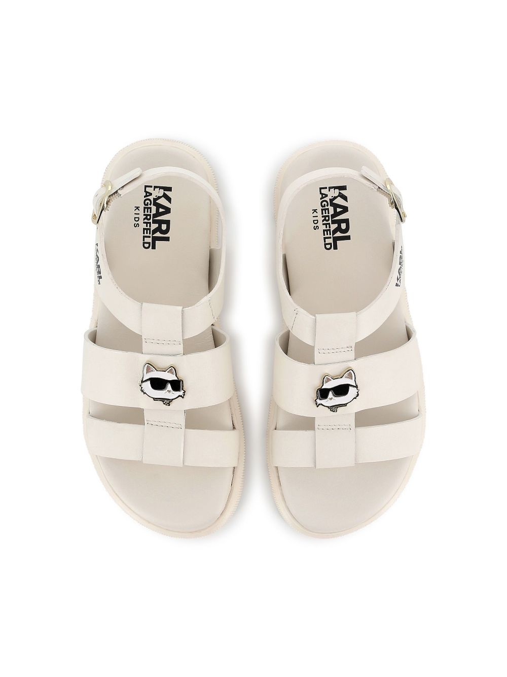 Karl Lagerfeld Kids Sandalen met Choupette-applicatie Beige