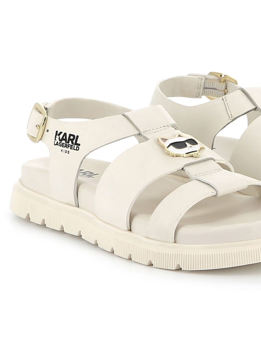 Karl Lagerfeld Kids Sandalen met Choupette-applicatie Beige