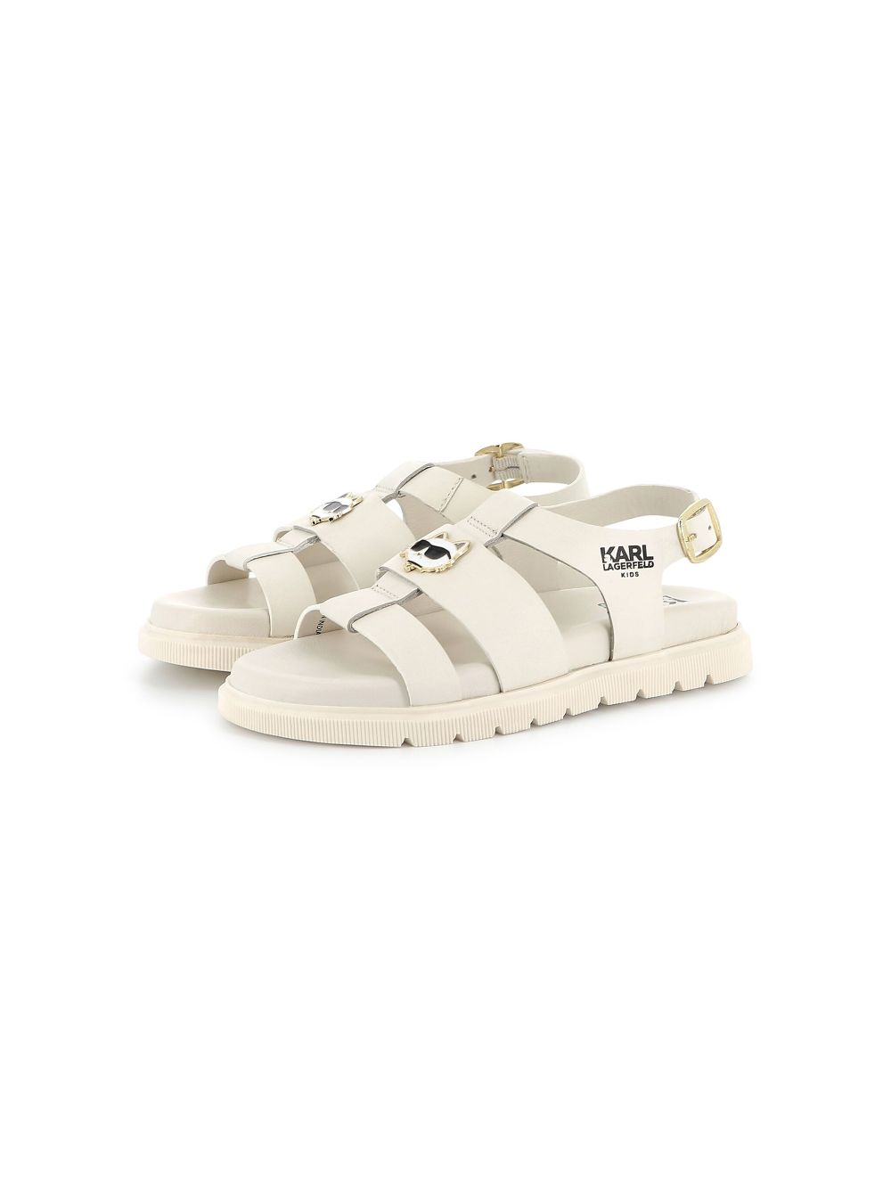 Karl Lagerfeld Kids Sandalen met Choupette-applicatie Beige