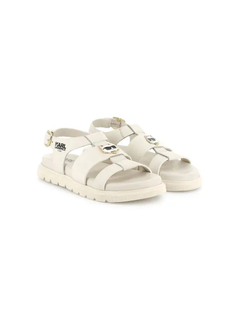 Karl Lagerfeld Kids sandalias con aplique Choupette