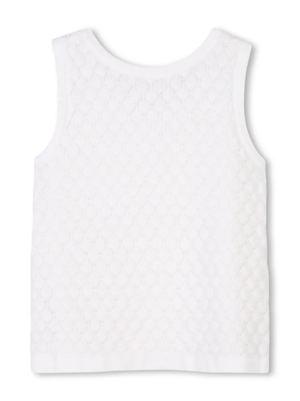 Chloé Kids Tanktop en shorts van biologisch katoen Wit