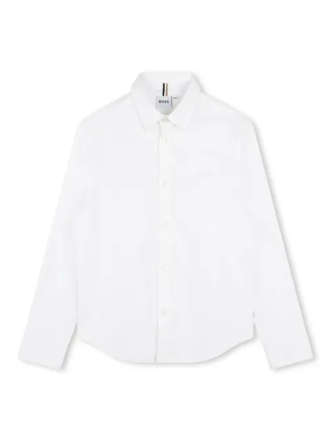 BOSS Kidswear Hemd mit Logo-Stickerei