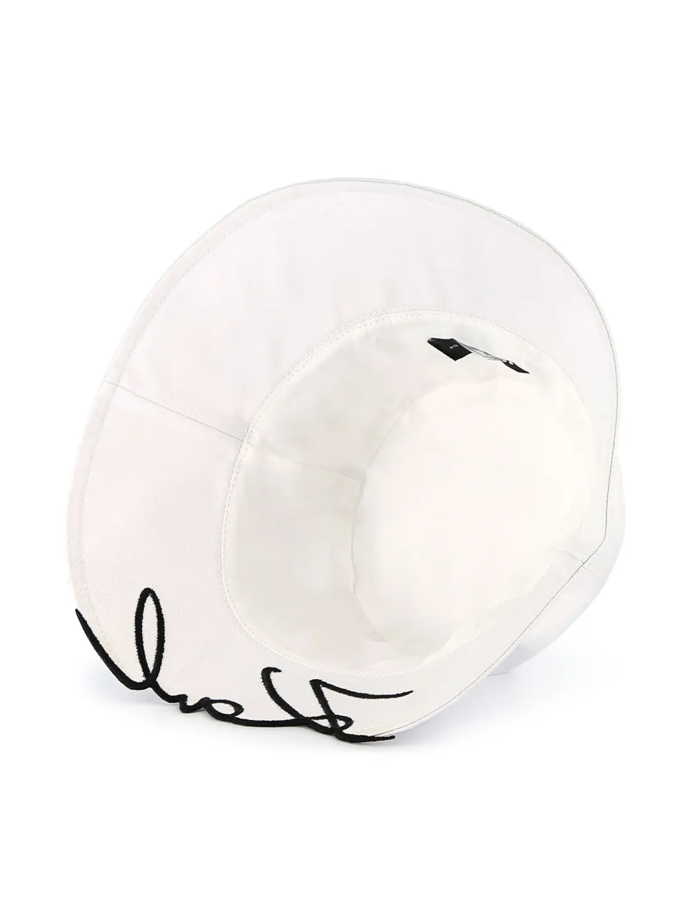 Karl Lagerfeld Kids Vissershoed met geborduurd logo Wit