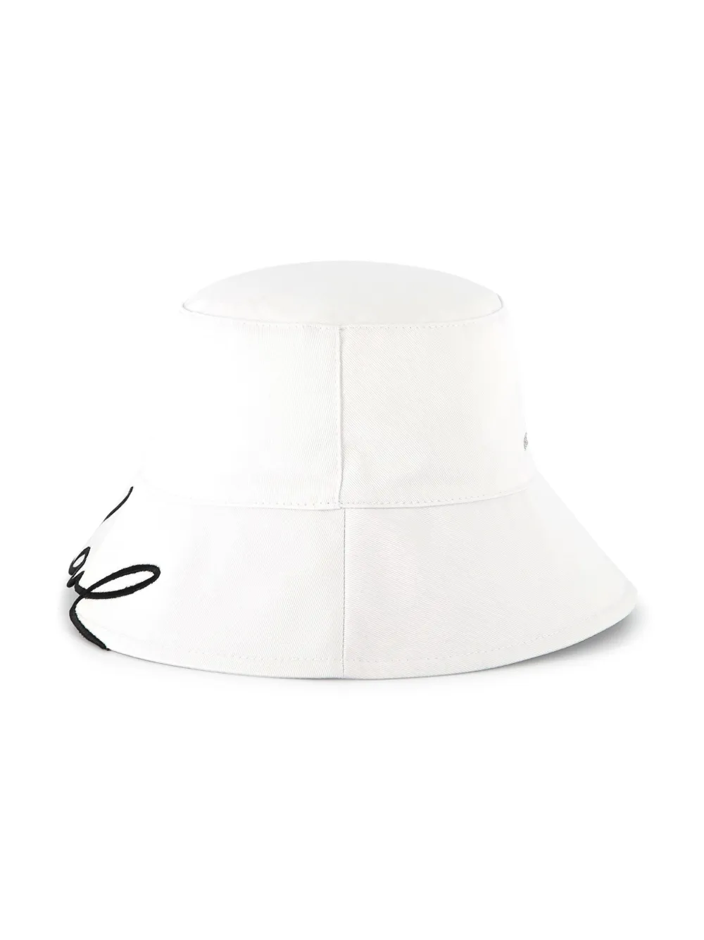 Karl Lagerfeld Kids Vissershoed met geborduurd logo Wit