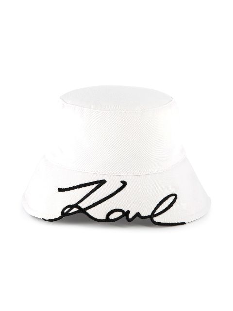 Karl Lagerfeld Kids gorro de pescador con logo bordado