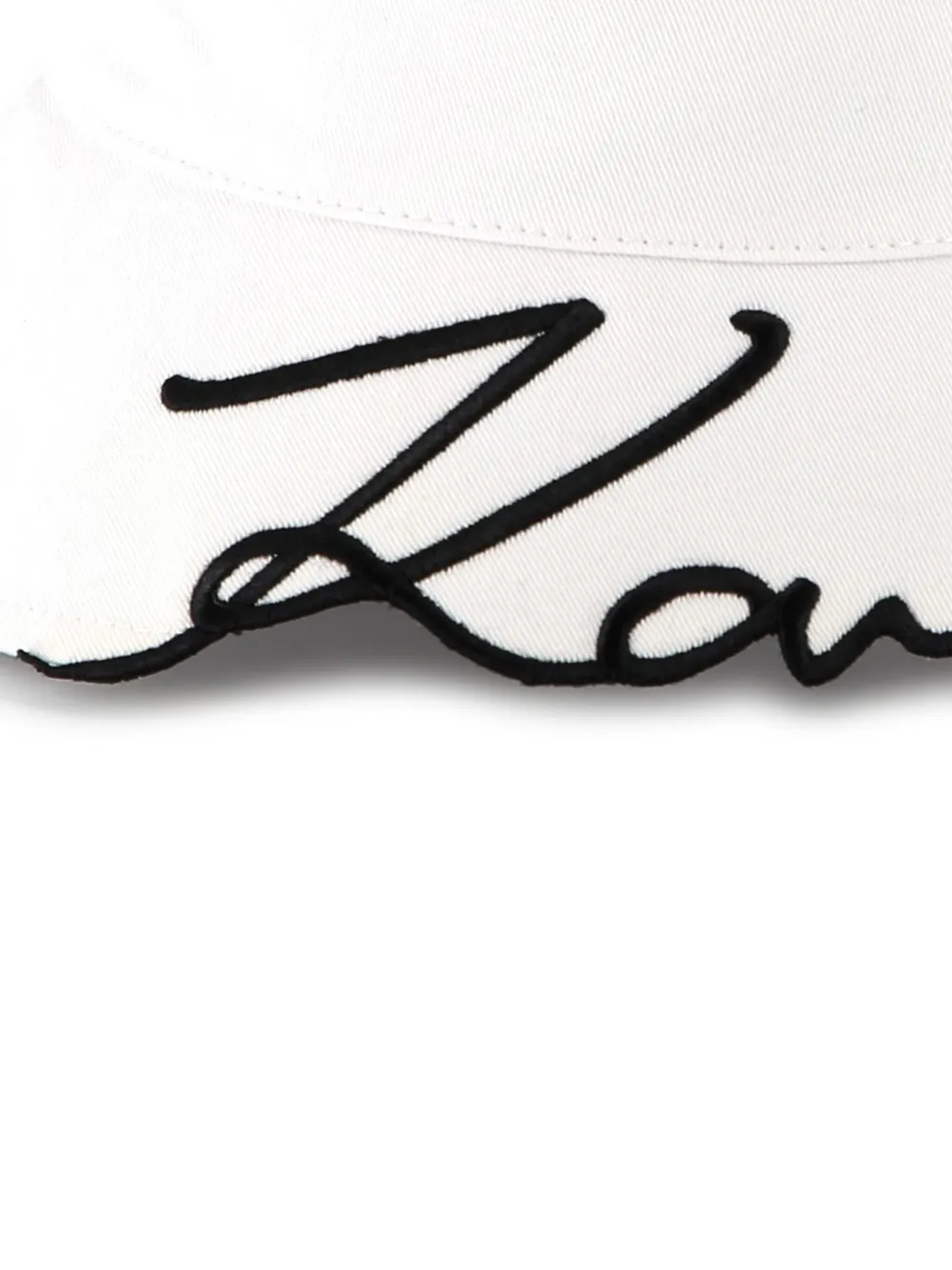 Karl Lagerfeld Kids Vissershoed met geborduurd logo Wit