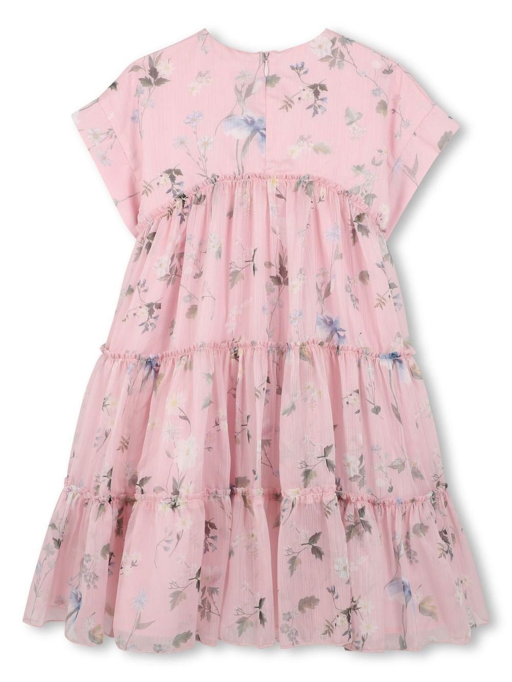 Givenchy Kids Jurk met bloemenprint en ruches - Roze