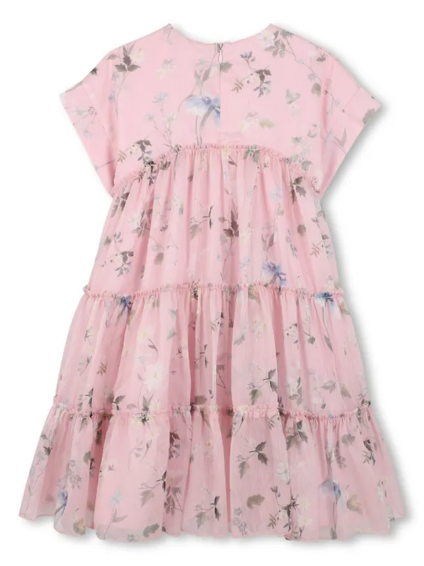 GIVENCHY KIDS ワンピース ピンク Givenchy Kids フローラル ラッフル ワンピース | ピンク | FARFETCH JP
