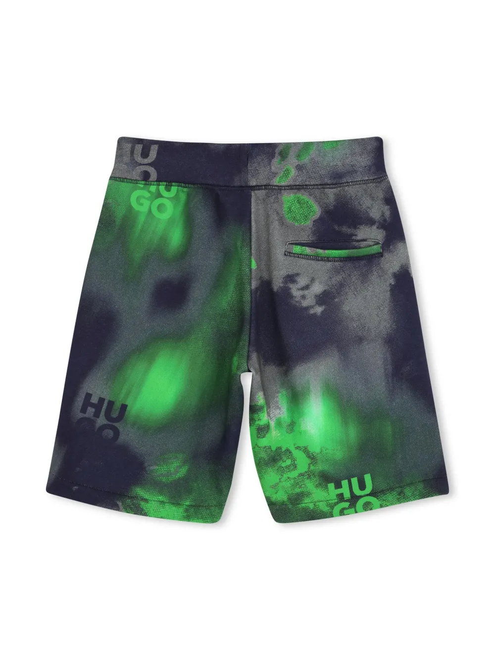 HUGO KIDS Shorts met logoprint - Groen