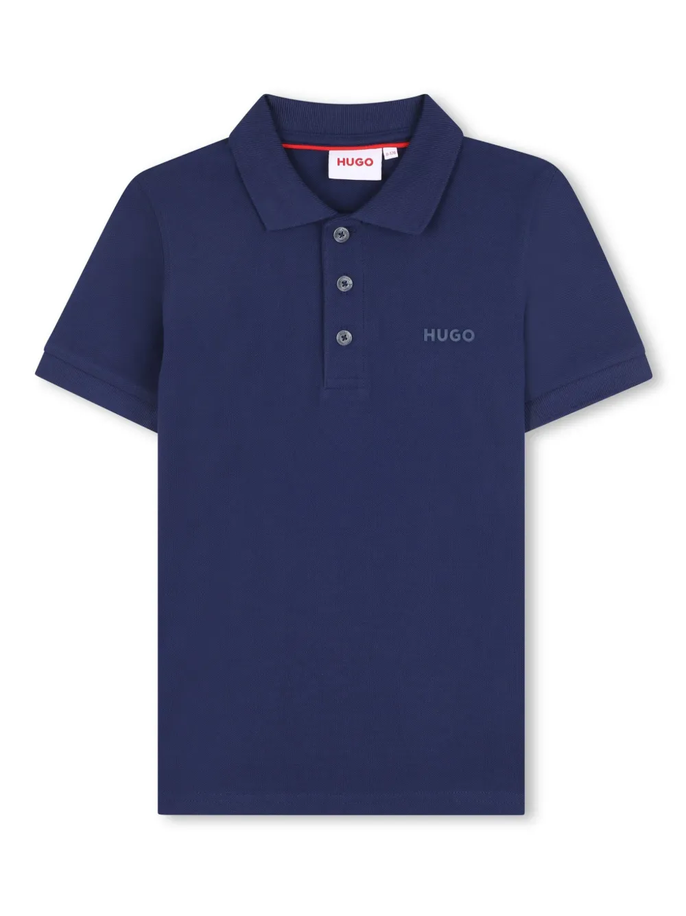 HUGO KIDS Poloshirt met logoprint Blauw