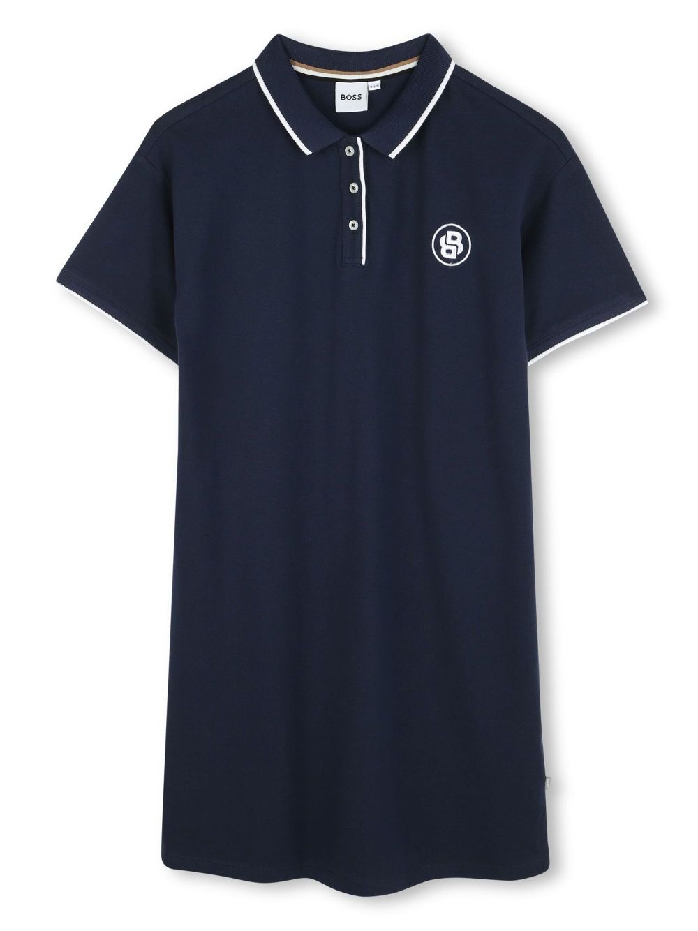 BOSS Kidswear short-sleeved polo dress - Blue