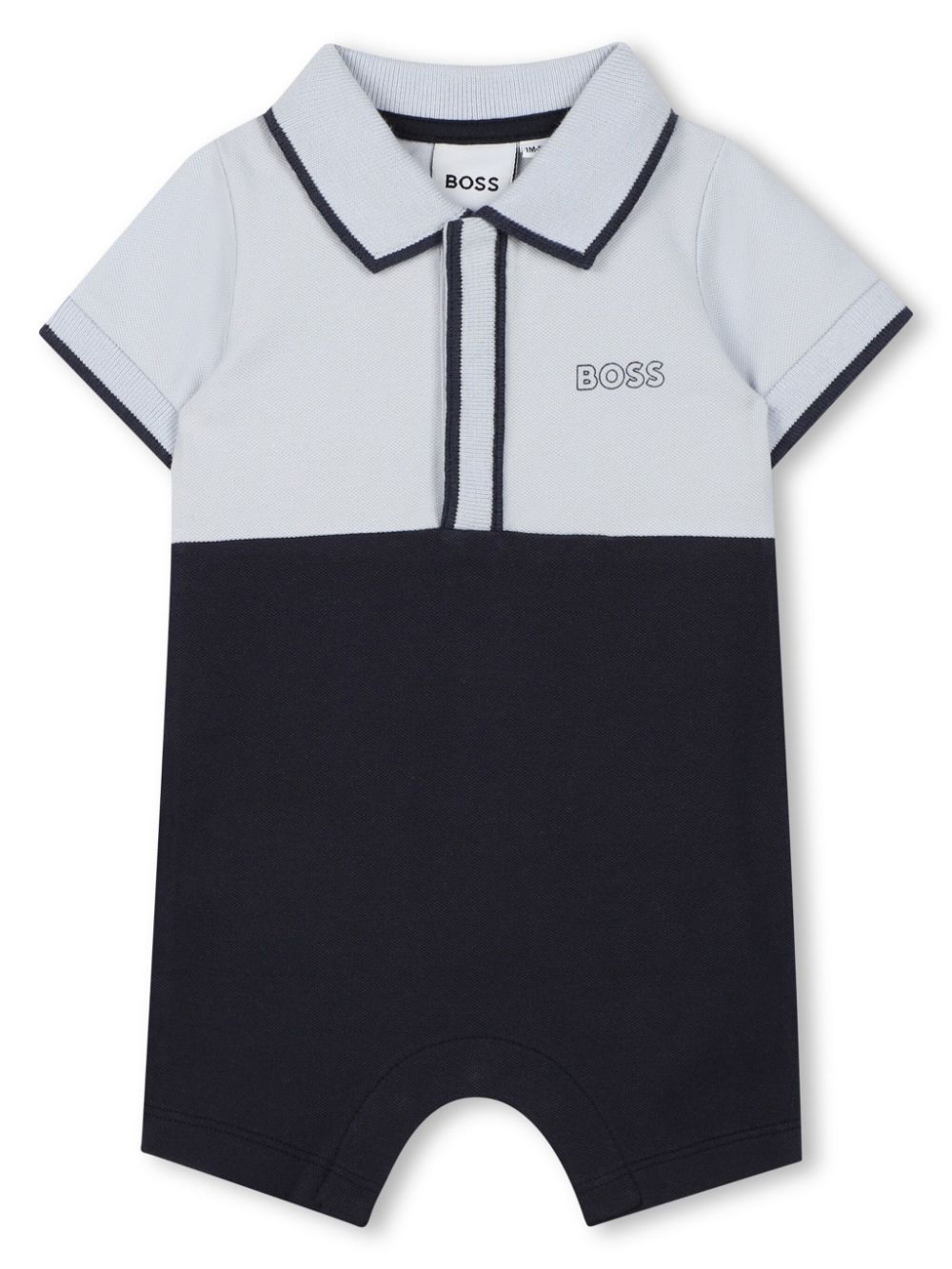 BOSS Kidswear logo-print romper - Blue