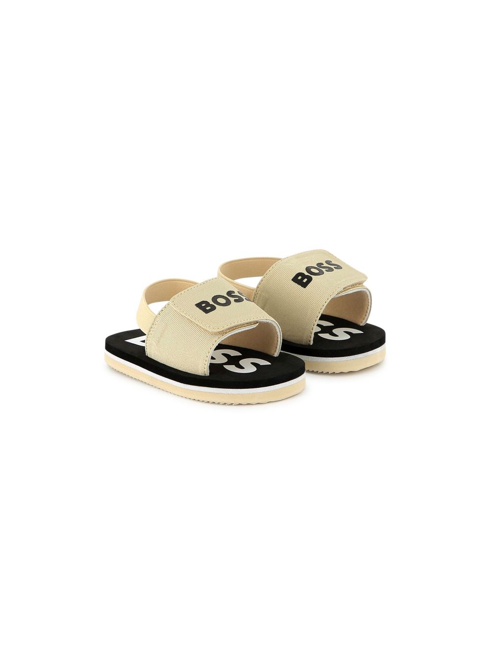 BOSS Kidswear logo-print sandals - Neutrals