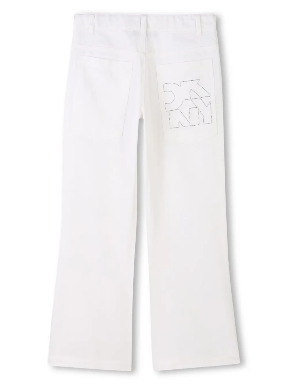 Dkny Kids Broek met geborduurd logo - Wit