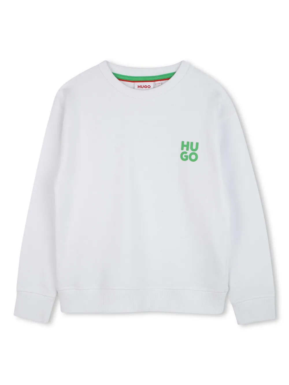 HUGO KIDS Sweater met logoprint Wit