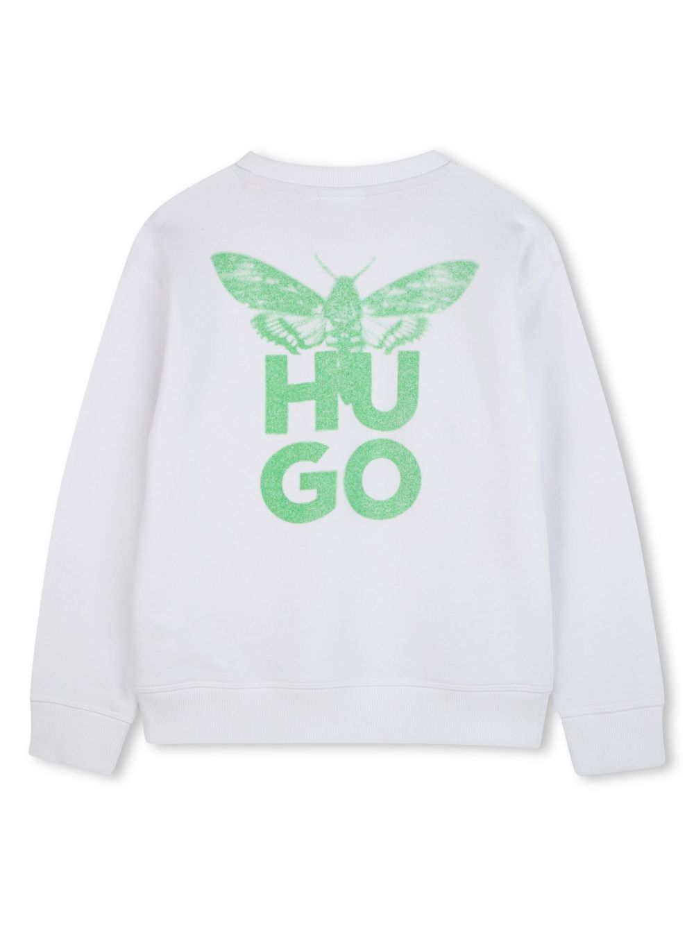 HUGO KIDS Sweater met logoprint - Wit