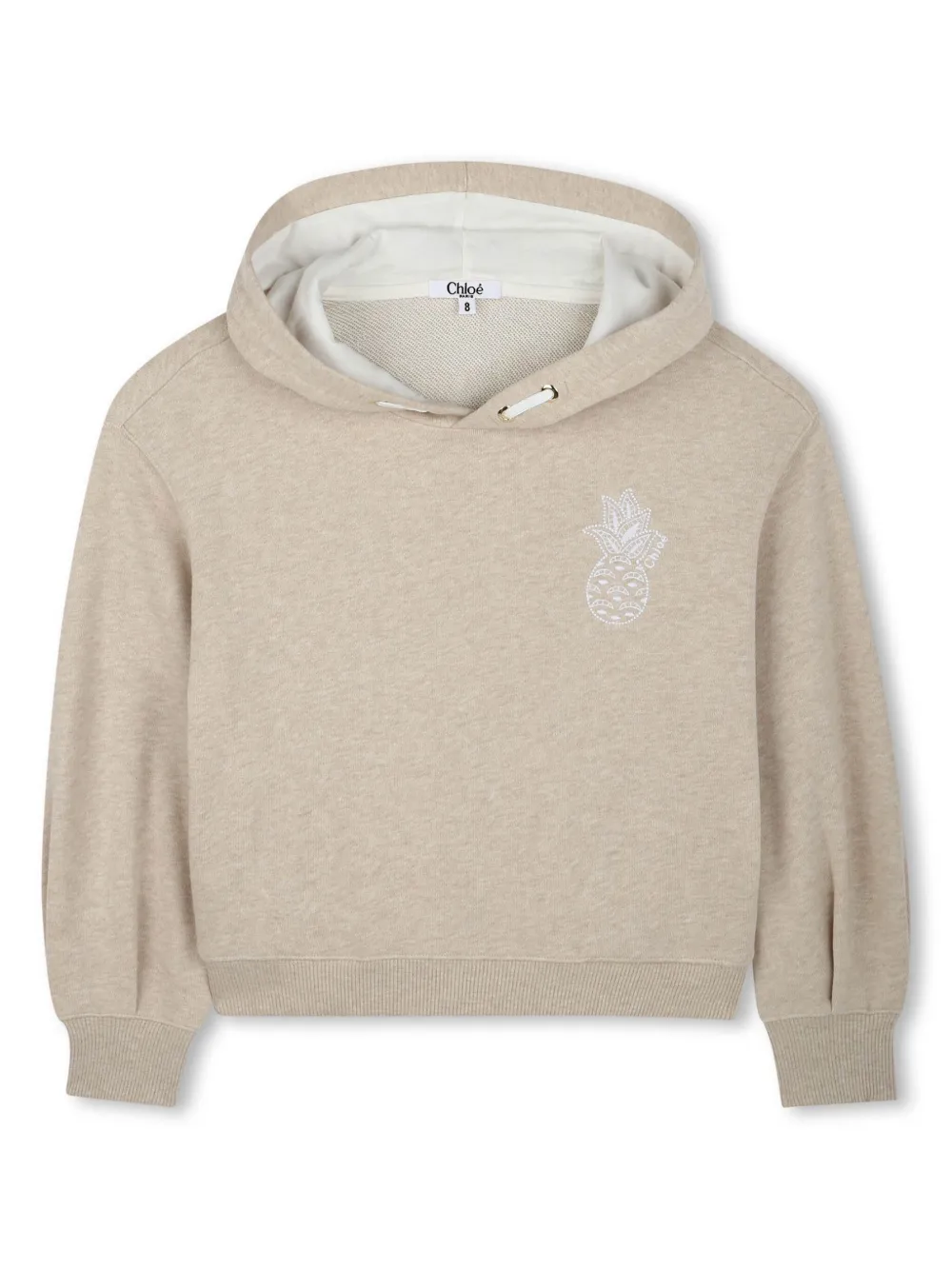 Chloé Kids Hoodie van biologisch katoen Beige