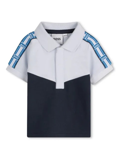 BOSS Kidswear قميص بولو بشريط شعار الماركة