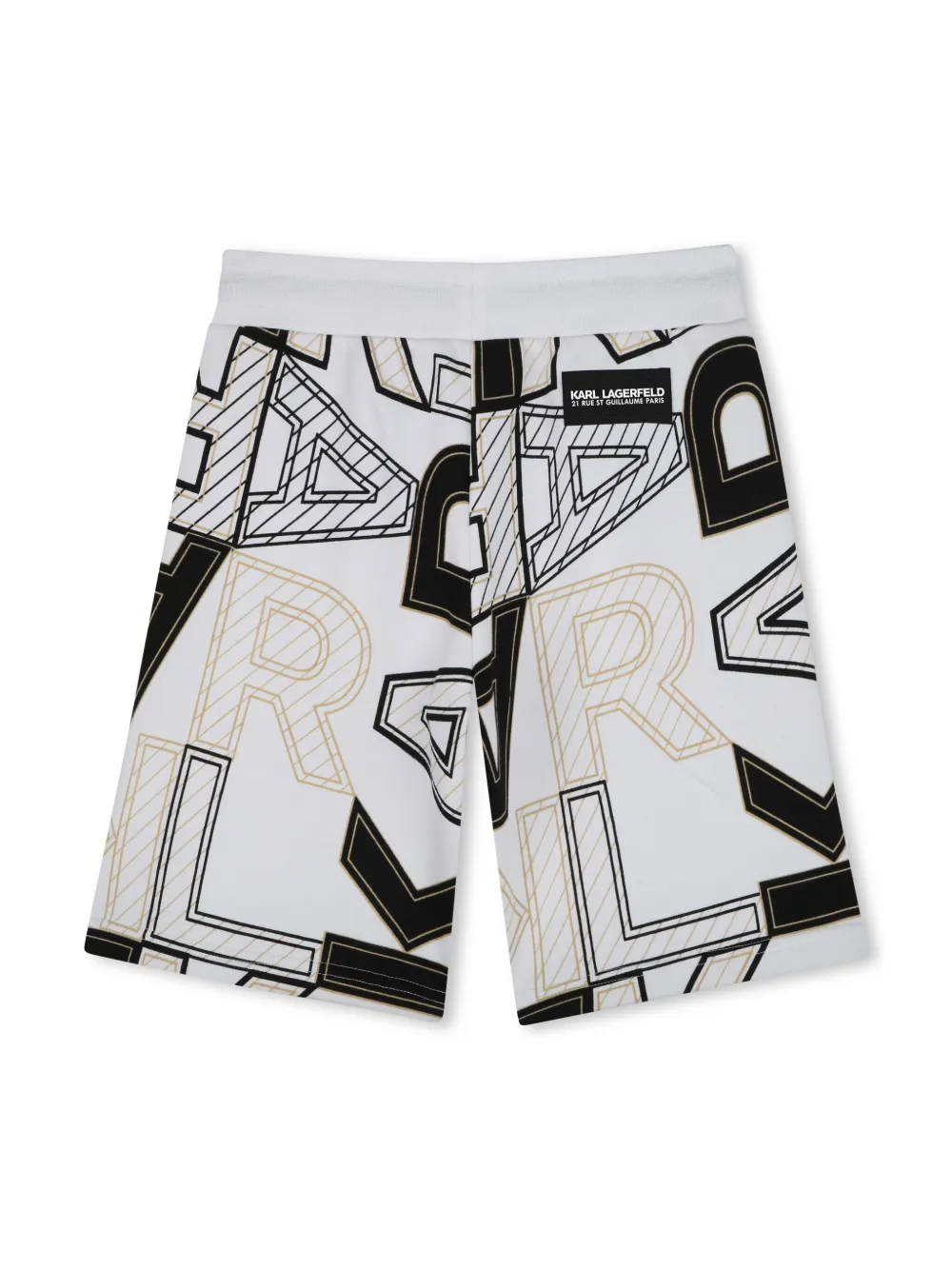 Karl Lagerfeld Kids Trainingsshorts met logoprint - Wit