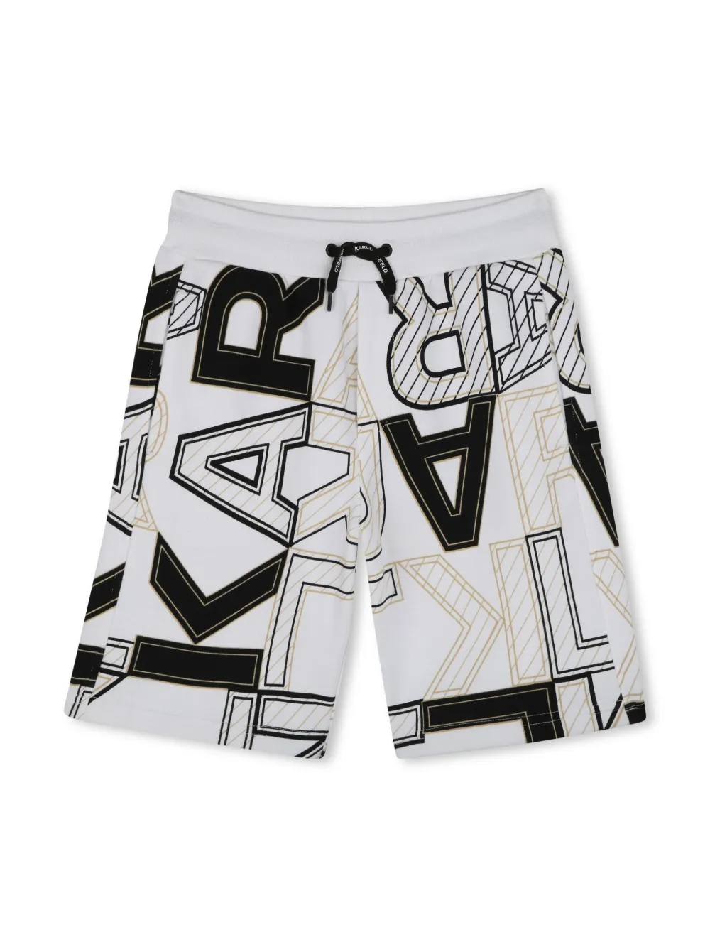 Karl Lagerfeld Kids Trainingsshorts met logoprint Wit