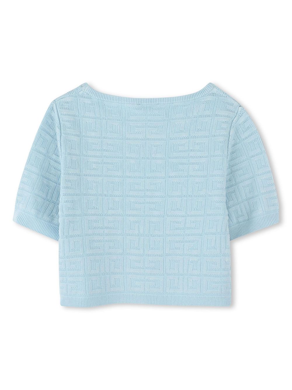 Givenchy Kids 4G jacquard pattern knit sweater - Blue