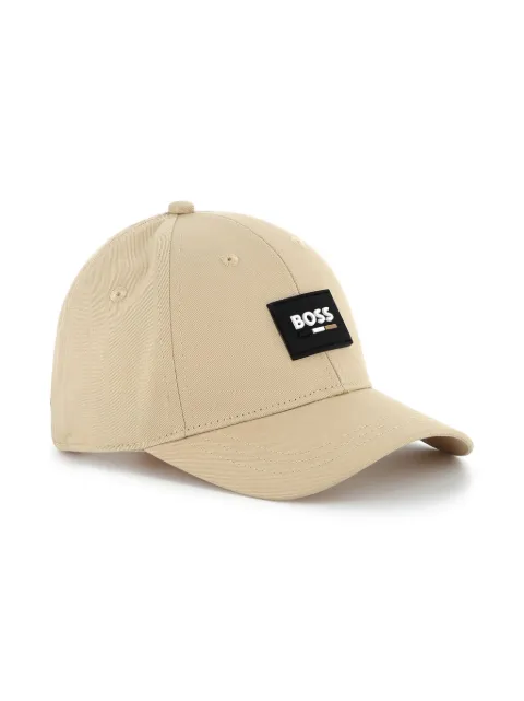 BOSS Kidswear logo-patch cotton baseball cap